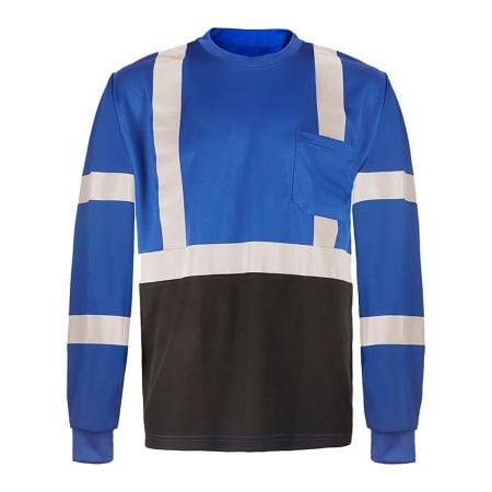 Gss Safety GSS Safety NON-ANSI Multi Color Long Sleeve Safety T-shirt with Black Bottom-Blue -2XL 5133-2XL